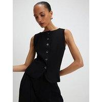 River Island Tailored Waistcoat - Black