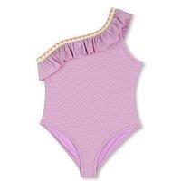 Billieblush Girls One Shoulder Swimsuit - Purple