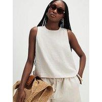River Island Linen Tank - Beige