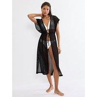 Triumph Beach Mywear Crochet Kimono - Black