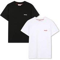 Hugo Boys 2 Pack Short Sleeve T-Shirts - Black/White