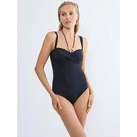 Triumph Summer Twist Bandeau Swimsuit - Black
