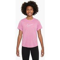 Nike Junior Girls Training Dri-Fit Short-Sleeve T-Shirt - Pink