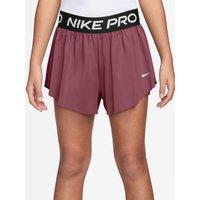 Nike Junior Girls Training Pro Dri-Fit 2-In-1 Shorts - Pink