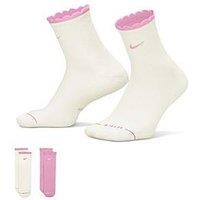 Nike Womens Everyday Elevated Scalloped Ankle Socks