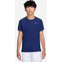 Nike Older Boys Miler Dri-Fit Short-Sleeve T-Shirt - Blue