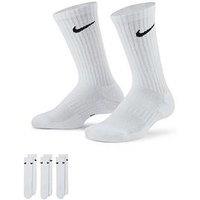 Nike Older Kids Everyday Cushioned Crew Socks (3 Pair) - White/Black