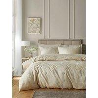 Soiree Lilly Floral Jacquard Duvet Cover Set In Champagne King