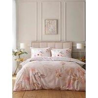 Soiree Mia Floral Blooms Duvet Cover Set In Natural Double