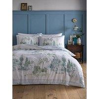 Appletree Willow Tree Scene Duvet Cover Set In Blue