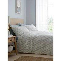 Dreams & Drapes Block Floral Duvet Cover Set In Blue