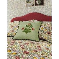 Morris & Co Rose Cover Set 100% Cotton Boughs Green/Rose