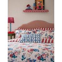 Land & Shore Alec 100% Cotton Standard Pillow Case Pair Blue / Red