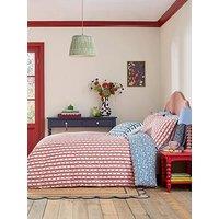 Land & Shore Quintin Stripe Cover Set 100% Cotton Blue / Red