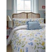 Helena Springfield Sweetpea Print Cover Set 100% Cotton Blue