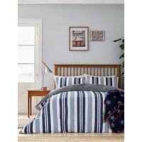 Helena Springfield Huntington Stripe Cover Set 100% Cotton Blue