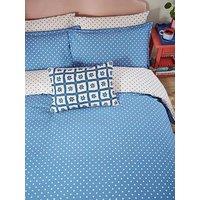 Land & Shore Sora Cover Set 100% Cotton Blue