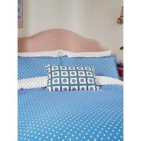 Land & Shore Sora 100% Cotton Standard Pillowcase Pair Blue