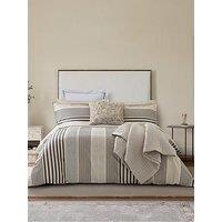 Bedeck Of Belfast Alba 100% Cotton Standard Pillow Case Pairs Charcoal & Tan