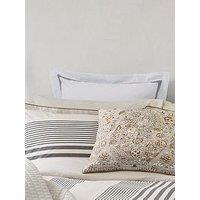 Bedeck Of Belfast Alba 100% Cotton Standard Pillow Case Pairs Charcoal & Tan