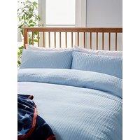 Helena Springfield Muslin Cover Set 100% Cotton Chambray Blue