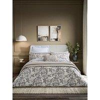 Bedeck Of Belfast Maira 100% Cotton Standard Pillow Case Pairs Warm Grey