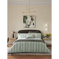Bedeck Of Belfast Reya 100% Cotton Standard Pillow Case Pairs Green