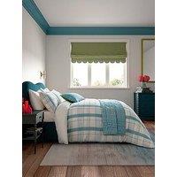 Land & Shore Rathlin Check Cover Set 100% Cotton Green
