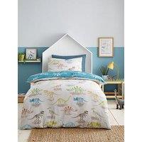 Bedlam Skeleton Dino Duvet Cover Set In Natural