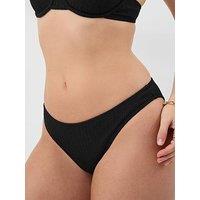 Accessorize Seersucker Underwire Bikini Top - Black