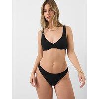 Accessorize Seersucker Bikini Bottom - Black