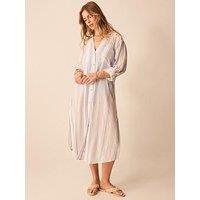 Accessorize Stripe Maxi Shirt - Blue
