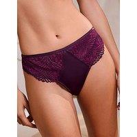 Lipsy Geo Lace Thong - Purple/Pink
