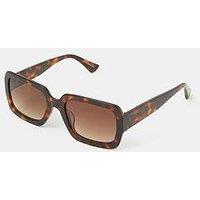 Accessorize Square Tort Sunglasses - Brown