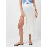 Accessorize Ruffle Sarong Skirt - White