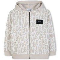 Marc Jacobs Boys Mongram Print Zip Through Hoodie - Ivory
