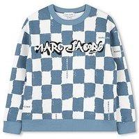 Marc Jacobs Boys Checkerboard Sweat Top - Blue