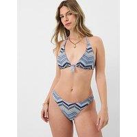 Accessorize Zig Zag Crochet Triangle Bikini Top - Multi