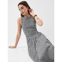 Accessorize Gingham Print Drop Waist Maxi Dress - Multi