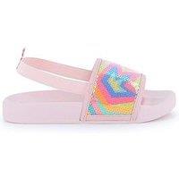 Billieblush Girls Sequin Sliders - Light Pink