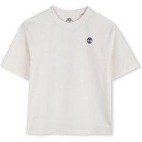 Timberland Boys Back Print Short Sleeve T-Shirt - Ivory