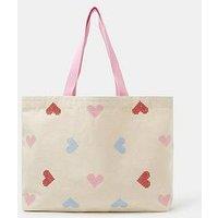 Accessorize Cross Stitch Heart Shopper Bag