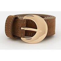 Accessorize Suede Buckle Belt - Brown