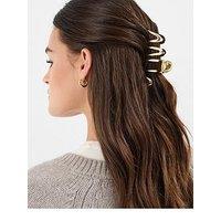 Accessorize Metal Wave Claw Clip - Gold