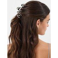 Accessorize Metal Wave Claw Clip - Silver