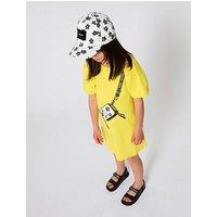 Marc Jacobs Girls Snapshot Bag Balloon Sleeve Dress - Yellow