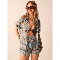 Accessorize Zig Zag Crochet Shirt - Multi