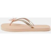 Accessorize Lotus Flower Flip Flops - Pink