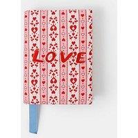Accessorize Heart Print Notebook - Red