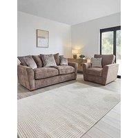 The Very Collection Roulette 3 Seater Fabric Sofa + Chair Set